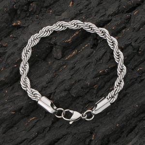 Pulseras Clásicas de Cadena, Chapadas en Oro y Plata, de Acero Inoxidable, Joyería Unisex, Regalo, Pulsera de Moda - Product Image 6
