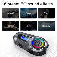 Auriculares para Casco de Motocicleta Q08, Kit de Sistema de Audio para Casco con Resistencia al Agua IPX6 y Cancelación de Ruido Dual