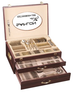 Wooden Box 129pcs Stainless Steel <strong>Cutlery</strong> <strong>Set</strong> / Stainless Steel Flatware <strong>Set</strong> <strong>with</strong> <strong>Travel</strong> <strong>case</strong> - Product Image 1
