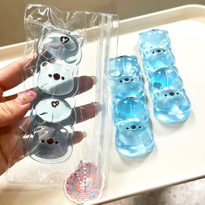 ของเล่นบีบแกะสลักรูปหมูน่ารัก เนื้อเจลลี่ใส นุ่มนิ่ม บรรเทาความเครียด เงียบสงบ เหมาะสำหรับวัยรุ่นและผู้ใหญ่ พกพาสะดวก - Product Image 1