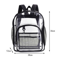 Mochila Escolar Impermeable Personalizada, Linda para Viajes, Bolsa de Hombro Transparente de PVC, Capacidad de 36-56L, para Estudiantes, Niños y Niñas
