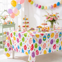 Nappe personnalisée Joyeuses Pâques avec des œufs pour les décorations de table de fête