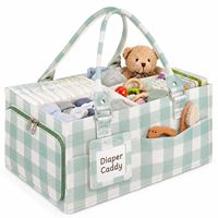 Organisateur de couches pour bébé en feutre pour couches et essentiels pour nouveau-nés 15 x 10 x 7 pouces Sac à couches avec séparateurs amovibles
