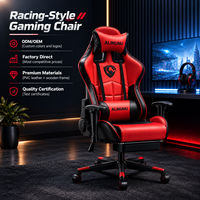 Chaise de jeu ergonomique ALINUNU avec logo personnalisé et repose-pieds pour les joueurs d'e-sport, chaise de jeu en cuir PVC pour studio