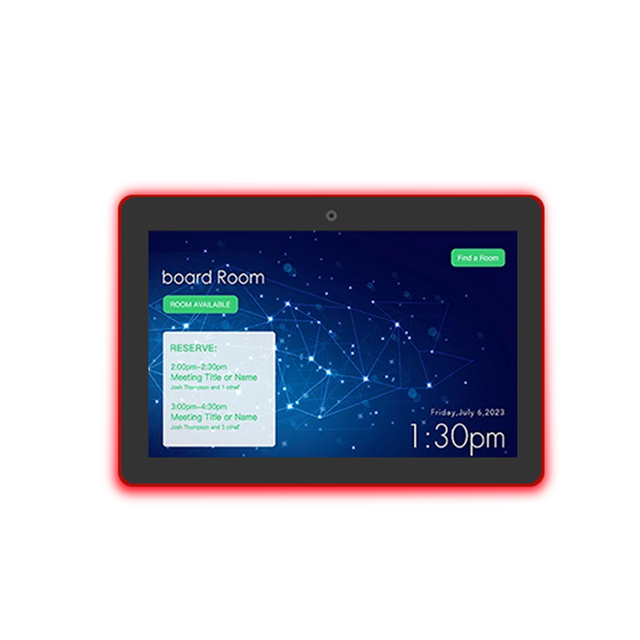 10.1" Android Advertising Touch Screen Embedded Wall Mounted Tablet Meeting Booking Room Digital Signage