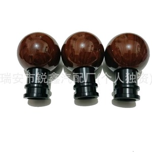 Car Gear <b>Shift</b> <b>Knob</b> Carbon Fibre Wood Grain Ball Head Universal Manual Transmission Interior Trim Ergonomic Design - Product Image 4
