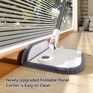 Mocio pieghevole <span class=keywords><strong>con</strong></span> palo in acciaio a secco e bagnato per la pulizia del pavimento <span class=keywords><strong>con</strong></span> doppi serbatoi d'acqua 360 mocio per tutti i pavimenti - Product Image 5