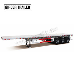 Vente chaude Châssis de conteneur de qualité Cimc Industriel 12,5m <span class=keywords><strong>Quest</strong></span> 40 pieds 3 essieux 60t Semi-remorque à plateau plat en acier Large verrouillage - Product Image 4