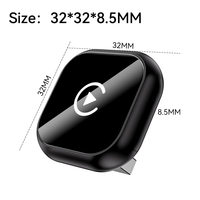 Mini Adaptador Inalámbrico Carplay 2 en 1 con Puerto USB Negro, Adaptador Android Auto Tipo C, Adaptador Inalámbrico Car Play, Dongle Inalámbrico Android Auto
