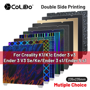 Pour Creality K1/K1C/Ender 3 V3/V3 SE/KE/Ender 3 S1/Ender 5 S1 imprimante plaque de construction Double face texturé/lisse PEI acier à ressort - Product Image 2