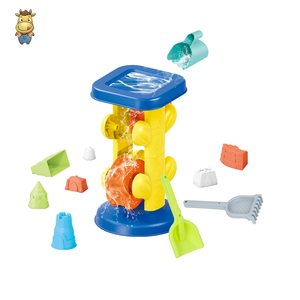 Ensemble de jouets de plage rotatifs pour enfants, comprenant des moules, des pelles et des brosses, 11 pièces au total, en plastique, pour l'extérieur - Product Image 1