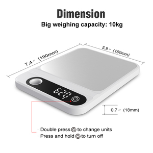 주방 저울 디지털 충전식 연결 및 스마트 5kg 스테인레스 스틸 소수 위치 <span class=keywords><strong>10Kg</strong></span> 10 kg 주방 저울 - Product Image 2