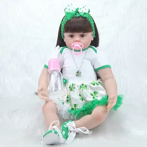 Lifereborn 58cm realistic lifelike the lovely cloth body porcelain doll in a skirt baby doll silicone