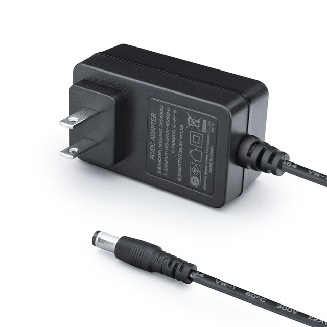 CE FCC PSE Certified 24W AC DC Adapter 1 Amp 24V 1A Electric Power Supply with OVP Protection