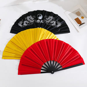 <span class=keywords><strong>Chinese</strong></span> stijl Tai Chi waaier Kung Fu geluidswaaier woorden rode plastic draak Yin-Yang patroon vierkante dans vechtsport - Product Image 1