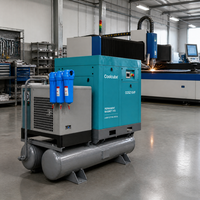 Compresseur d'air à vis à entraînement direct Coolcube CC15VF 15kW 20HP 16bar 232psi 1.2m³/min 42cfm lubrifié silencieux VSD pour découpe laser