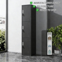 Casier métallique multi-usages avec portes verrouillables, rangement gain de place, imperméable et antirouille, structure détachable