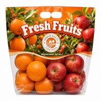 Sachet Doypack pour fruits à fond plat avec fenêtre transparente, qualité alimentaire, pour la vente de produits frais en détail - Fabricant