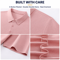 Polo pour homme 60% coton 40% polyester à manches courtes respirant facile d'entretien décontracté professionnel uniforme logo personnalisé vente en gros