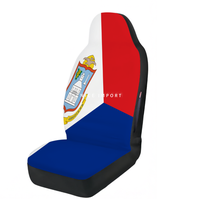 Housses de siège de voiture à motif drapeau de Saint-Martin, housses de siège tendance pour l'intérieur des voitures, ajustement universel pour la plupart des voitures, berlines, camions, SUV