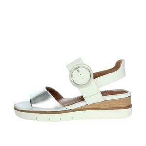 Sandalo con Zeppa da Donna Tamaris 1-28206-42 Bianco Argento, Calzatura Estiva Comoda con Plateau - Product Image 1