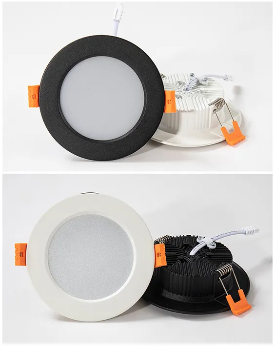 White Color Diecast Aluminum Ceiling Ip44 3w 24w Housing Smart Cob SMD Recessed Down Light Price Led Downlights