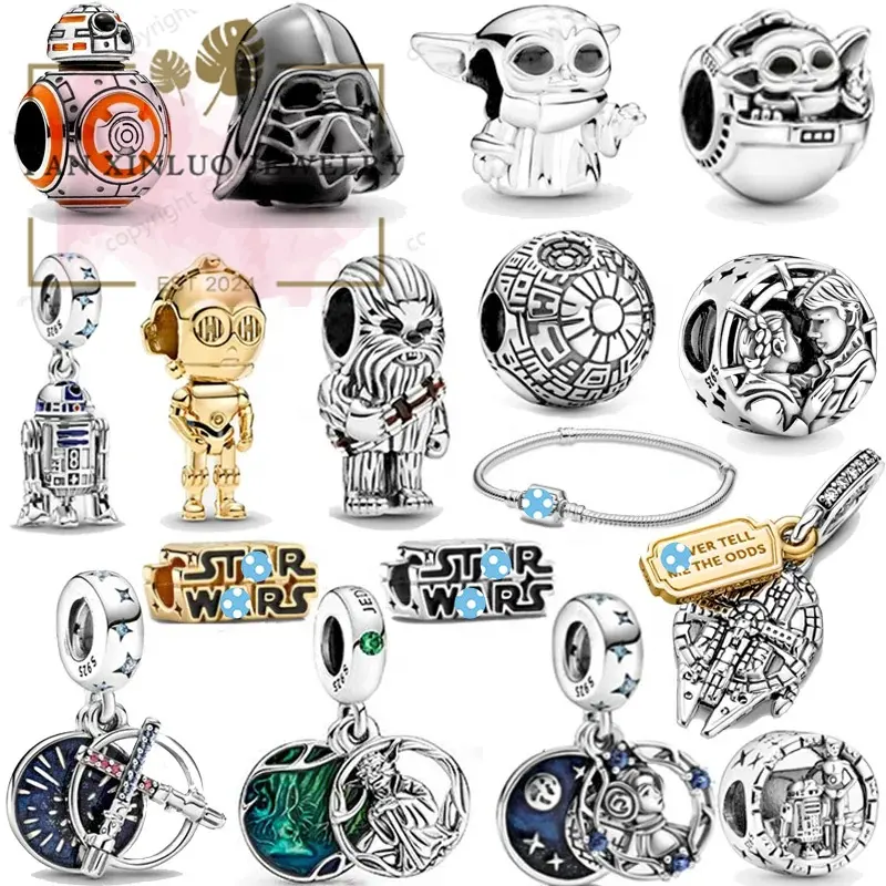 New In Stari Warsi Kitty Fit iPandorais925 Silver Original Bracelets Marvel Shoes Charms Beads For Diy Luxury Quality Jewelry