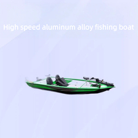 Bateau de pêche rapide à moteur électrique en alliage d'aluminium, alimenté par batterie, avec design de bateau à leurres, respectueux de l'environnement