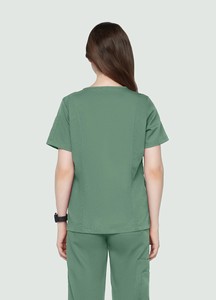 Uniformes Médicos Personalizados de Estilo Americano para Enfermeras, con Cuello en V y Pantalones Cargo, Diseño Elástico en 4 Direcciones - Product Image 3