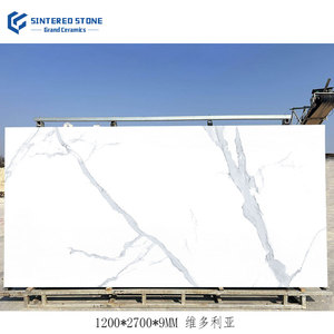 Paneles de mármol de porcelana de piedra sinterizada blanca Foshan de 9MM precio <span class=keywords><strong>barato</strong></span> - Product Image 2