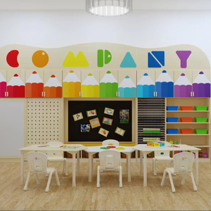 Meubles de classe modernes pour la garderie, l'école maternelle et l'école Montessori, bureaux et chaises pour enfants de la maternelle, garderie - Product Image 1