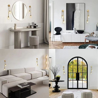 Nordique fond mur longue bande lumière Designer chambre salon chambre décoratif hôtel escalier verre applique murale