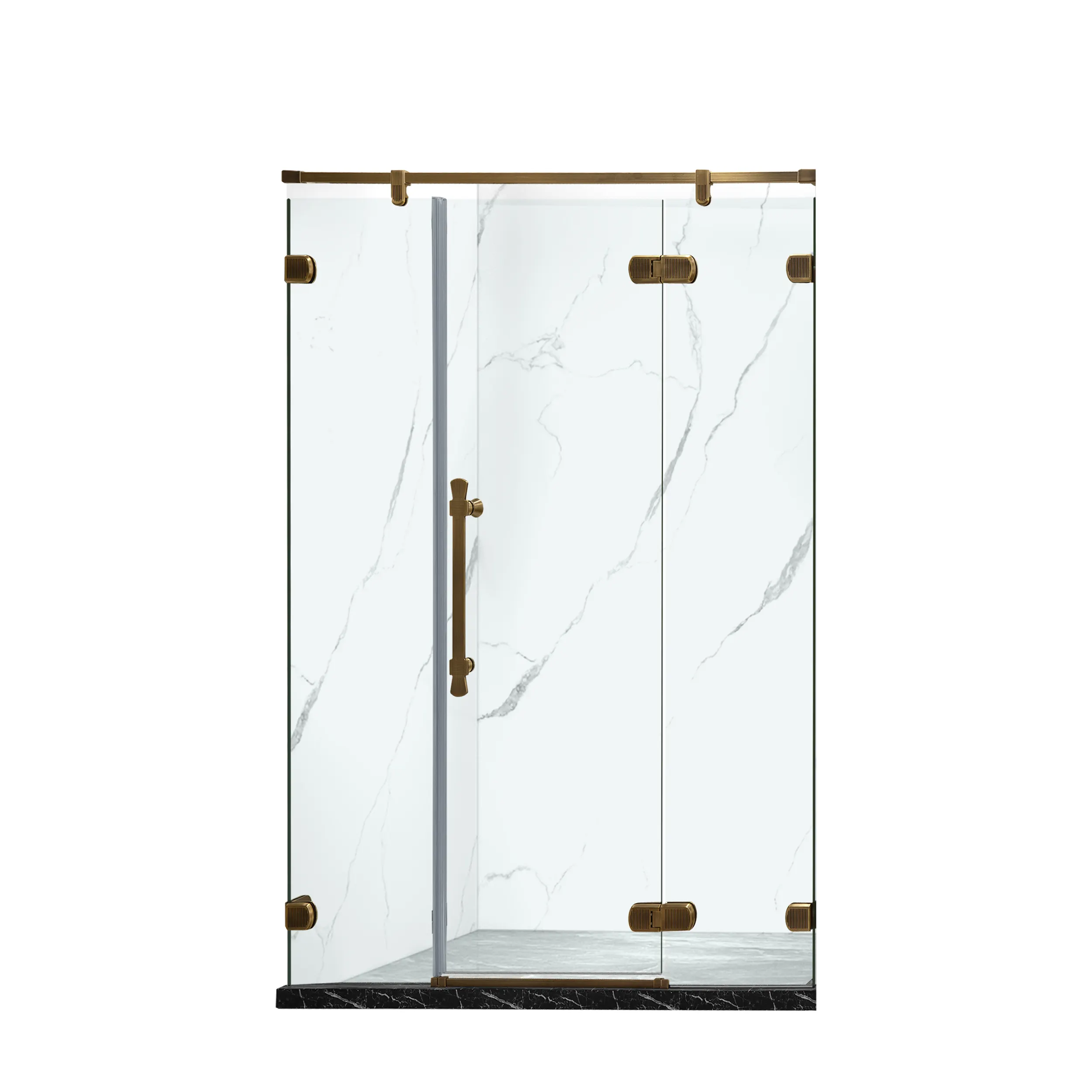 TNS TH1201-2 tek 10mm taraflı cam yüksek kaliteli altın pirinç menteşe kapı sadece duş kabini taşınabilir duş