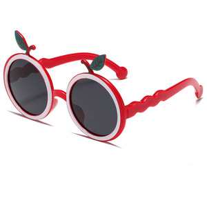 Lunettes <span class=keywords><strong>de</strong></span> <span class=keywords><strong>soleil</strong></span> pour enfants en forme <span class=keywords><strong>de</strong></span> pomme, 2026, logo personnalisé OEM pas cher, lunettes <span class=keywords><strong>de</strong></span> <span class=keywords><strong>soleil</strong></span> pour bébés UVA/UVB/UVC, vente en gros - Product Image 5