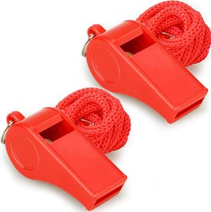Sifflet d'arbitre sportif en plastique ABS avec cordon, 7 couleurs au choix, idéal pour les activités de plein air et les fournitures d'urgence en PE, à prix abordable - Product Image 1