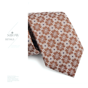 Corbata de Negocios para Hombre, Estilo Clásico, Color Caqui Retro, Personalizada de Fábrica, Corbata Color Champán para Bodas - Product Image 4