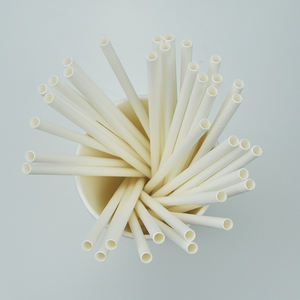 생분해 성 백지 마시는 빨대 맞춤형 6mm, 8mm, 10mm 벌크 개별 포장 - Product Image 5