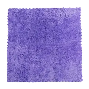 Direct Supply Manufacturers High-Density Microfiber Coral Edge Square Towel Woven Technique Thickened Absorbent Oil Removal