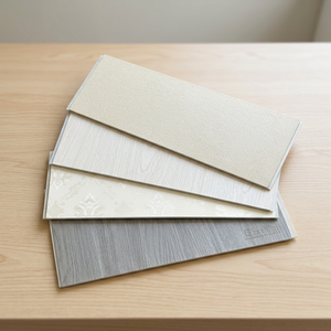 แผ่นผนัง PVC ลายเรขาคณิต ทนไฟ ลายไม้สมัยใหม่ สำหรับตกแต่งผนังภายในอาคาร เหมาะสำหรับการใช้งานเชิงพาณิชย์และบันเทิง - Product Image 1