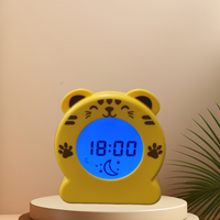 Usine Grandes Ventes Tigre Type Bébé Mini Sleep Trainer avec Réveil Enfants Réveil Veilleuse Horloge
