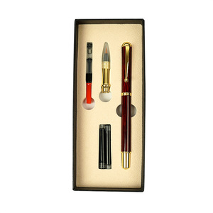 Stylo de calligraphie Unique en bois, pointe souple, cartouche Portable, en bois, ensemble de pinceaux avec boîte-cadeau, 1 pièce - Product Image 2