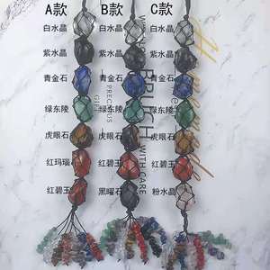 <span class=keywords><strong>Cristalli</strong></span> curativi naturali all'ingrosso con sette chakra per pendente appeso auto - Product Image 5