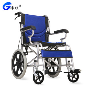 Fauteuil roulant manuel Jinwang pliable, léger, avec structure en acier, pour les personnes âgées et les personnes handicapées, idéal pour les voyages. - Product Image 2