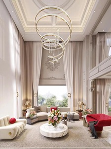 Villa d'hôtel de luxe au design italien moderne, rendu 3D architectural de la <span class=keywords><strong>maison</strong></span>, design d'intérieur, salle de bain, salon, hall - Product Image 3