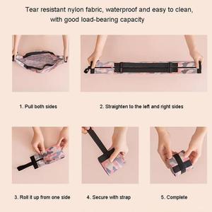 Eco Friendly Drawstring <b>Foldable</b> Grocery Tote <b>Bag</b> Custom Logo Polyester Reusable Shopping <b>Bag</b> With Strap - Product Image 4