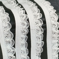 Vente directe usine – Sangle en nylon élastique blanc de haute qualité 12 mm (Spandex) à motif chevrons géométrique pour poupées DIY