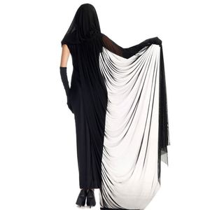 4ourcostumes Robe Noire de Mariée Vampière Fantôme Diable pour Femme, Ensemble Uniforme de Cosplay pour Jeu de Rôle, Halloween, Adulte Femme - Product Image 2