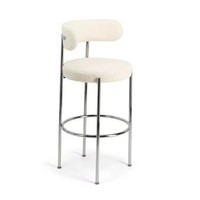 Chaise de salle à manger rembourrée de style nordique, pieds en métal noir, tissu en laine de mouton, chaise d'appoint écologique pour la maison, salon