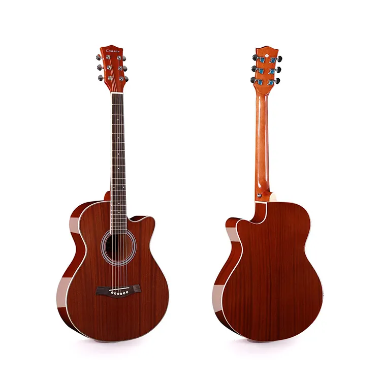 चीनी फैक्टरी प्रत्यक्ष बिक्री थोक/कस्टम 40 इंच सभी सैपेल लकड़ी सस्ती कीमत ध्वनिक गिटार छात्र गिटार X-405C
