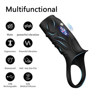 Vibrerende penishoes & <span class=keywords><strong>ring</strong></span>, seksspeeltjes voor mannelijke koppels met G-spot stimulatie - Product Image 6